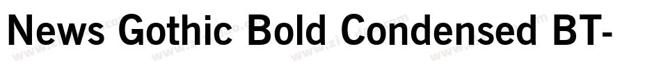 News Gothic Bold Condensed BT字体转换